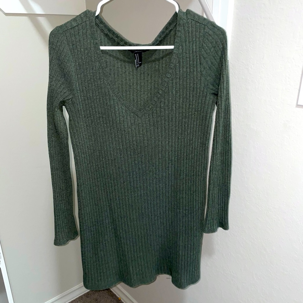 Forever 21 Army Green Sweater Dress
